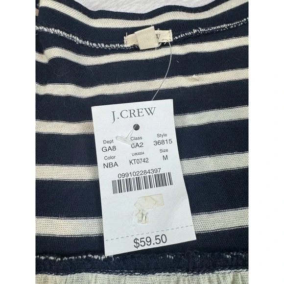 NWT J Crew Women's Medium Nautical Navy Stripe Cardigan Pockets Buttons Preppy - Picture 3 of 8